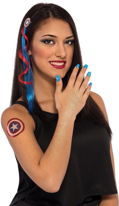 RUBIES USA - Captain America schmink en accessoire set voor vrouwen