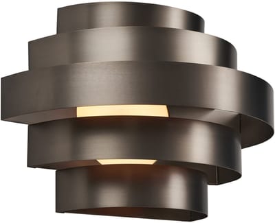 QAZQA lines - Moderne LED Wandlamp voor binnen - 1 lichts - D 20.5 cm - Gunmetal - Woonkamer | Slaapkamer | Keuken