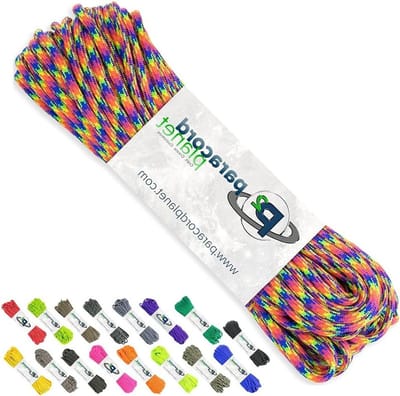 Parachute Touw - Klimtouw Nylon - Outdoor Activiteiten - 7 Strengen - 30 Meter - Veelkleurig