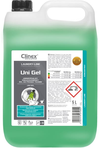 Clinex LAUNDRY-LINE Uni-Gel Wasgel 5 liter voor wit en gekleurd textiel