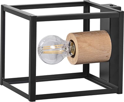 OSRAM DECOR Nairobi wandlamp, zwart, met E27 voet voor eenvoudige lampvervanging, kan worden uitgerust met een normale of slimme lamp, IP20 bescherming