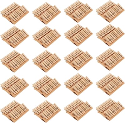 Dailygoods- Wasknijpers Mini Houten - Set van 400 - 3,5 x 0,7 cm - Voor Knutselen - Doe-het-zelf Decoratie - Betrouwbare Grip - Knutselmateriaal