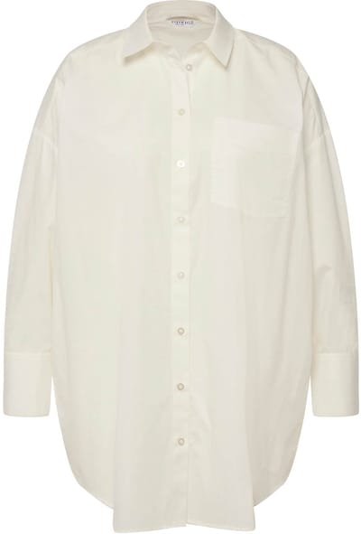 Studio Untold - Dames - Overhemdblouse oversized print op de achterkant - Off-white - Maat 46+