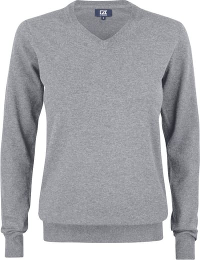 Cutter & Buck Oakville V-neck Dames 355419 - Grijs Melange - XS