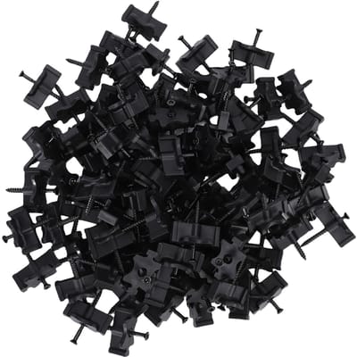 100 Stuks Composiet Terrasbevestiger ABS Kunststof Composiet Terrasplanken Clips met Roestvrijstalen Schroeven voor 50  . FT.