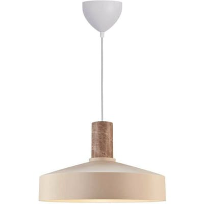 Nordlux Hanglamp Elvas, beige, Ø 37 cm, metaal/marmer