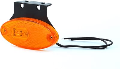 oranje led zijmarkeringslamp met houder - 2x led contourlamp - markeringslamp - positielicht - was