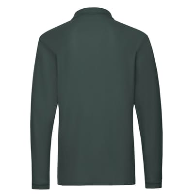 Fruit of the Loom Heren Premium Pique Poloshirt met lange mouwen (Bosgroen)