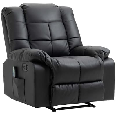 Massagestoel - Relaxfauteuil - Zetel - 1 persoons - Met armleuning - Zeer comfortabel - Elektrisch - Zwart