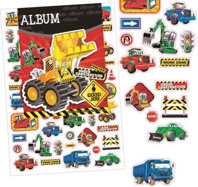 Stickervel Voertuigen + Boekje om de Stickers in te Plakken - Transport Stickers - Stickers Jongens