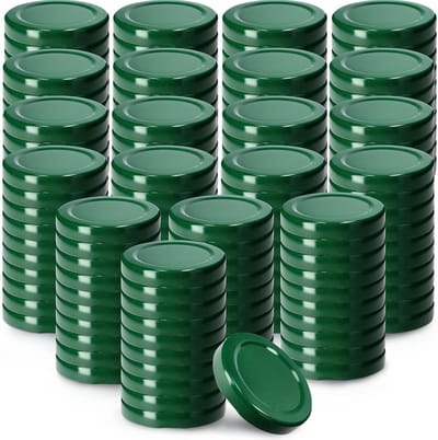 200 Stuks Groene Schroefdeksels Fi53 mm Metalen Draaideksel met 4 Sluitnokken voor Potten en Bewaarflessen