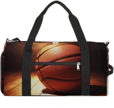 Gymtas, basketbalachtergrond bedrukte gymtas, sporttas met ritssluiting, gymtas voor reizen, gymtas met compartimenten, basketbalachtergrond, één maat, stijlvol, Basketbal Achtergrond, Eén maat,