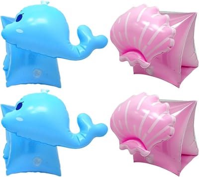 2 Paar Opblaasbare Zwembandjes voor Kinderen en Volwassenen - Veilig en Leuk Zwemhulpmiddel