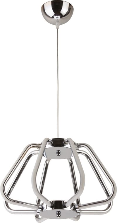 LED Hanglamp - Phoena - Industrieel - 38W - Natuurlijk Wit 4000K - Ovaal - Glans Chroom Aluminium