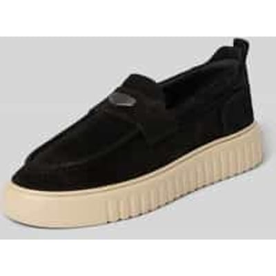 Loafers van leer met labelapplicatie model 'PARROT'