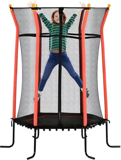 Kindertrampoline Ø163,5 cm – Indoor Trampoline tot 50 kg – Rood