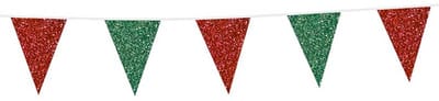 Wefiesta - Vlaggenlijn Glitter Rood/Groen (6 mtr)