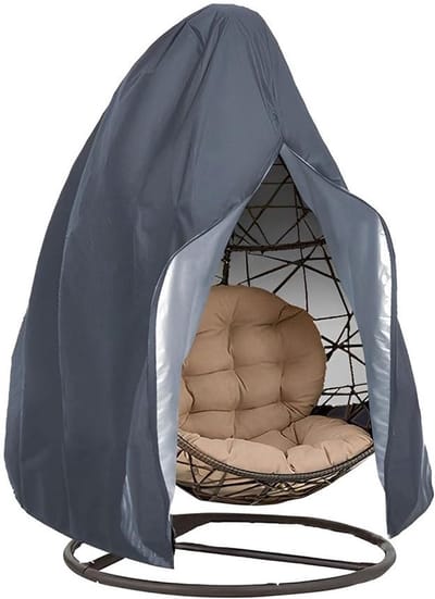 KZQ Waterdichte Hangstoelhoes 210D Oxford Doek 115x190 Cm Grijs UV Bestendig Voor Schommelstoel En Eivormige Stoel Buiten