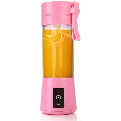 Draagbare blender voor shakes en smoothies Persoonlijke maat Single Serve Reisfruitpers Mixerbeker roze