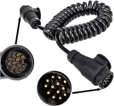 Coil kabel 13-polige trailer kabel 3M - 12V verlengkabel - 13-polige adapter - ShopVlot
