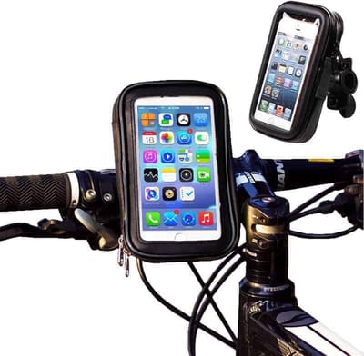 Telefoonhouder Fiets - Gsm Houder Fiets - Telefoonhouder Motor - Telefoonhouder Scooter - 360 Graden Draaibaar - Stevige Grip - Beweegt Niet - Iedere Stang Of Stuur - Universeel Voor Alle Smartphones Tot 6.8 Inch