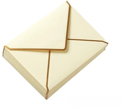 50 Premium Mini Enveloppen – Elegante papieren enveloppen van 13,5 x 18,5 cm, perfect voor trouwuitnodigingen, verjaardagskaarten, afstudeeraankondigingen en bijzondere aandenkens, Crème