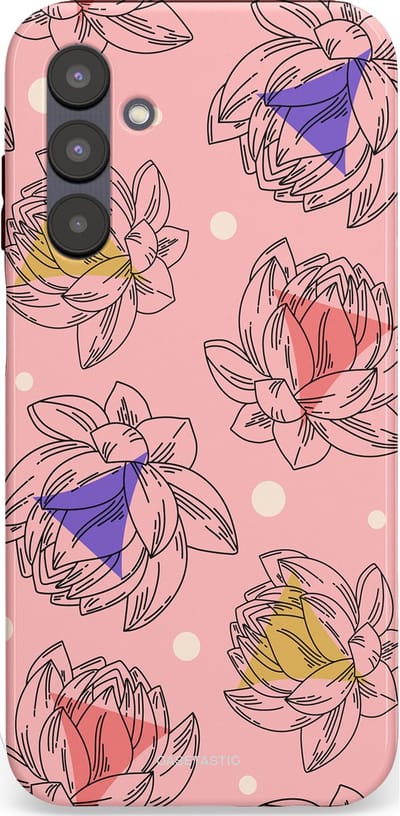 Casetastic Hoesje Geschikt voor Samsung A25 - Stijlvolle Beschermende Duo-layer Case - Bloemen Pastel Roze