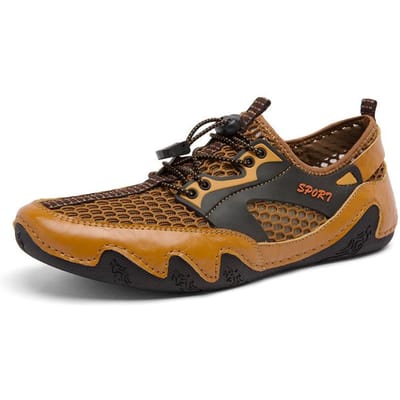 Zomer Mesh Sandalen Casual Waadschoenen Heren Upstream Schoenen Ademende Antislip Schoen Zachte Zool Rijschoenen 44 bruin