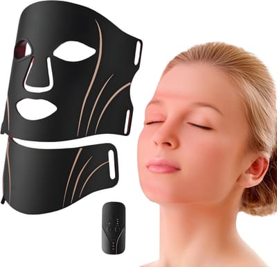 DnA® Led Masker - Led Gezichtsmasker - Led Masker Lichttherapie - Zwart - 29cm x 20cm x 5cm