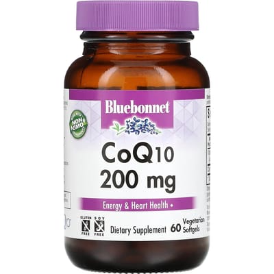 Bluebonnet Nutrition, CoQ10, 200 mg, 60 plantaardige zachte capsules