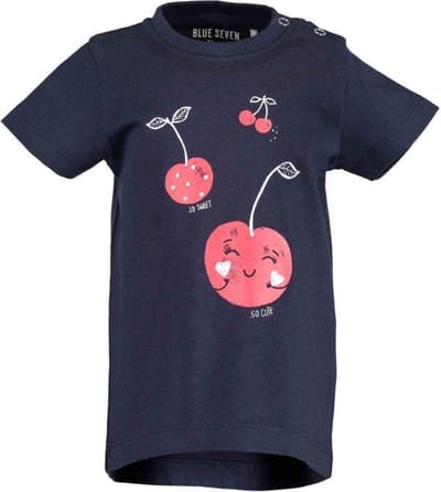 Blue Seven Shirt 'Cherry Lady' Donkerblauw Maat 80