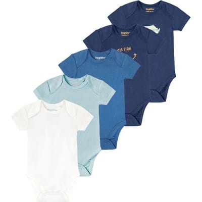 LUPILU 5 babyrompers (Marine/blauw/wit, 50/56)