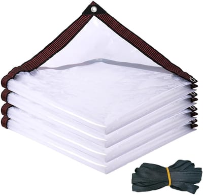 Dailygoods- Afdekzeil Waterdicht - Transparant Zeil - Stofdicht - Winddicht - PE-Materiaal - 2 x 4 m - Duurzaam en Robuust