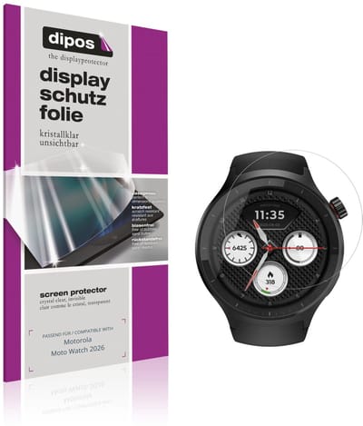 dipos – 6x Beschermfolie geschikt voor Motorola Moto Watch 2026 | Krasbestendige & heldere Screenprotector Ultra-Thin