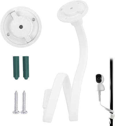 Babyfoonhouder Universeel - Babycamera Arm - Babykamer Bewaken - Flexibele Installatie - 10 x 5 x 1 cm - Wit