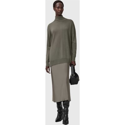 AllSaints Juno Dress Light Khaki Taglia: XS | Abiti Midi Outlet | Donna | Marrone