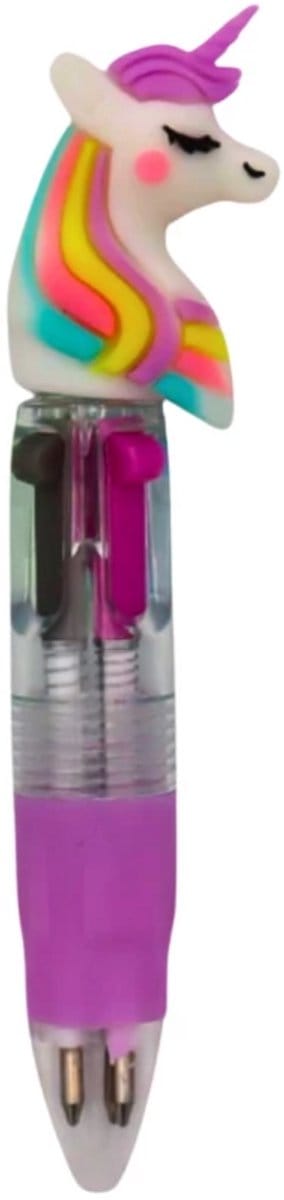 Balpen Eenhoorn Paars – Multicolor Unicorn Regenboog Pen – Schattige Pen - Schrijven Kinderen – School & Cadeau