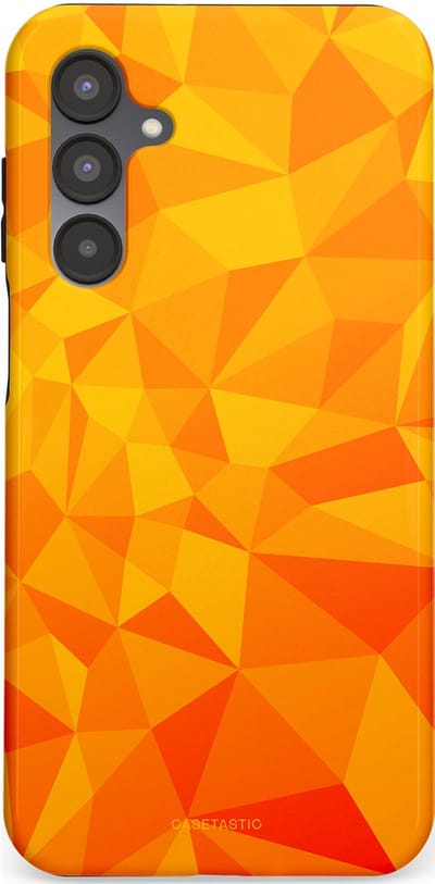Casetastic Hoesje Geschikt voor Samsung A16 - Stijlvolle Beschermende Duo-layer Case - Citrus Polygoon