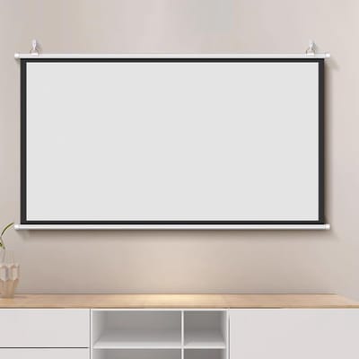 Projectiescherm Uitschuifbaar - Beamer Scherm - Home Cinema - Kreukvrij Glasvezel - 40 Inch 4:3 - Wit