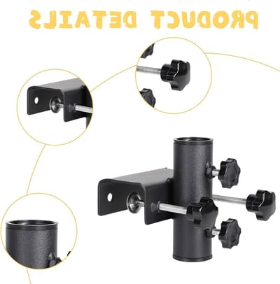 Universele parasolhouder voor balkonreling, geschikt voor buisdiafragma 23-38 mm, ideaal voor buitenactiviteiten en kamperen