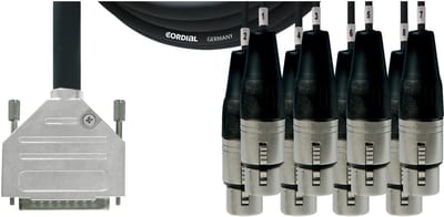 Cordial Economy Multicore D-Sub/XLRf 8-fach, Rean Stecker, 1,5m - Analoge multicore kabel