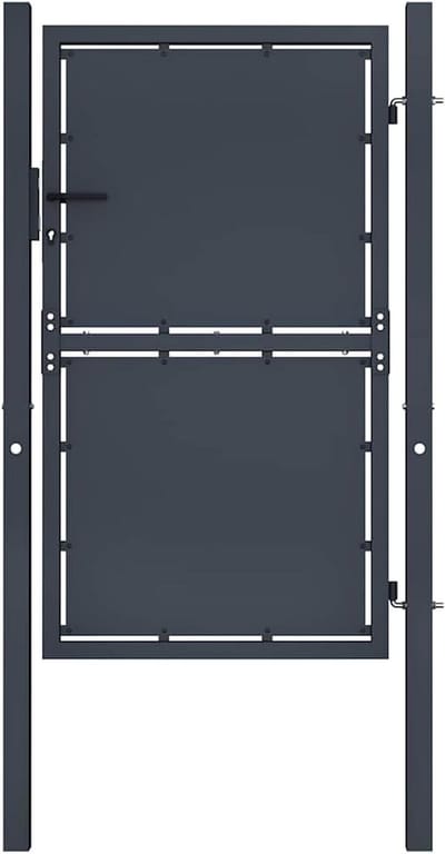 Gazonhek Tuinpoort - Omheining Hekwerk - Perceel Afbakenen - Stabiele Scharnieren - 100 x 200 cm - Antraciet