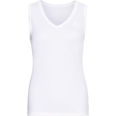 ODLO - Maat XS - BL TOP V-neck Singlet ACTIVE F-DRY LIGHT - white - Vrouwen