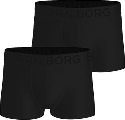 Björn Borg Sports Mesh trunks - heren boxers korte pijp (2-pack) - zwart - zwart