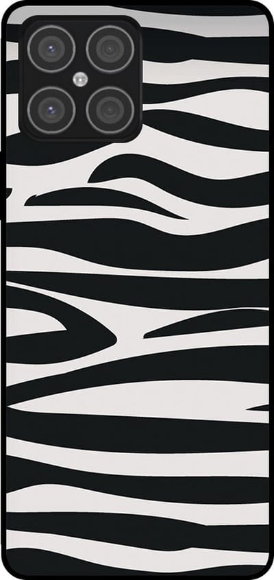 Smartphonica Telefoonhoesje Geschikt voor Huawei Honor X8 4G met zebra opdruk - TPU backcover case zebra design - Zwart Wit geschikt voor Huawei Honor X8