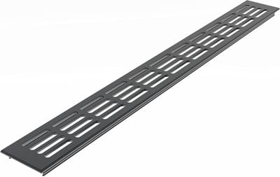 Ventilatierooster Aluminium - Rooster Plaatje - Ruimtes Ventileren - Gepoedercoat RAL7016 - 60 mm breed - Antraciet