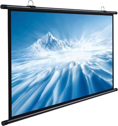 Projectorscherm - Uitschuifbaar scherm - Films kijken - Kreukvrij ontwerp - 72 inch - Zwart