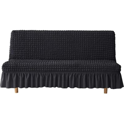 Sofahoes Allesomvattende Beschermhoes voor Armloze Opvouwbare Luie Bankbed, Past Perfect op Elke Bank Universele Stijl Dik en Spandex M (145-180cm)