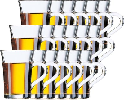 Arcoroc Theeglazen/koffieglazen - 24x - transparant - 230 ml - glas - glazen voor thee of koffie