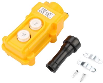 Dailygoody - Drukknopschakelaar - Regendichte takelbediening - Max 220V 10A - ABS kunststof - Veilig en betrouwbaar - Geschikt voor kraanhanger b